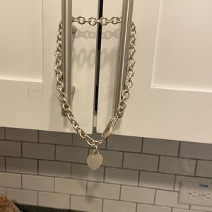 Tiffany’s silver heart toggle necklace